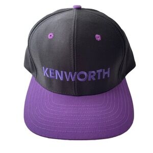 Vintage Kenworth Black Purple Snapback Hat by Tonkin Baseball Cap